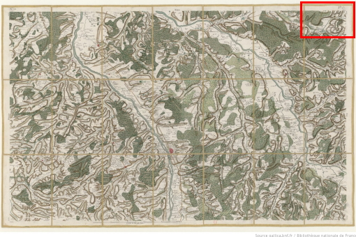 Carte de Cassini N°50 Feuille 67